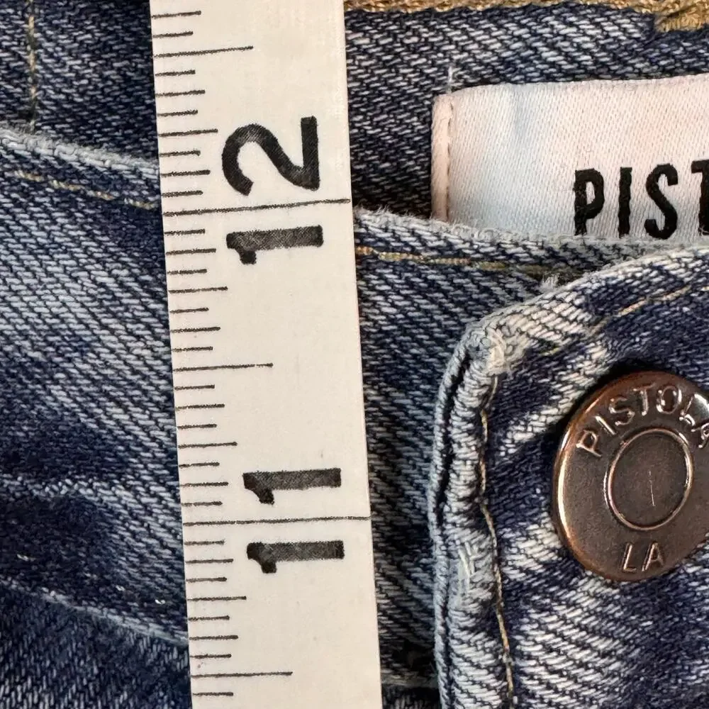 PISTOLA Cassie Jeans Women's 27 Medium Wash High Rise Straight Leg Button Fly - Picture 12 of 12